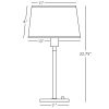 Настольная лампа Robert Abbey Real Simple Table Lamp Gunmetal