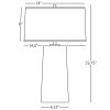 Настольная лампа Robert Abbey Rico Espinet Olinda 14" Table Lamp Frosted White