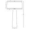 Настольная лампа Robert Abbey Rico Espinet Olinda 19" Table Lamp Clear