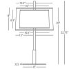 Настольная лампа Robert Abbey Saturnia 13" Table Lamp Stainless Steel