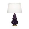 Настольная лампа Robert Abbey Triple Gourd 16" Table Lamp Amethyst/Antique Brass