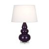 Настольная лампа Robert Abbey Triple Gourd 16" Table Lamp Amethyst/Lucite