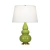 Настольная лампа Robert Abbey Triple Gourd 16" Table Lamp Apple/Antique Brass