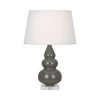 Настольная лампа Robert Abbey Triple Gourd 16" Table Lamp Ash/Lucite