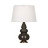 Настольная лампа Robert Abbey Triple Gourd 16" Table Lamp Brown Tea/Antique Silver