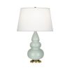Настольная лампа Robert Abbey Triple Gourd 16" Table Lamp Celadon/Antique Brass