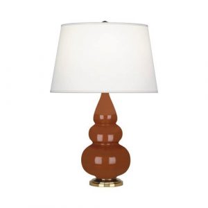 Настольная лампа Robert Abbey Triple Gourd 16" Table Lamp Cinnamon/Antique Brass