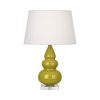 Настольная лампа Robert Abbey Triple Gourd 16" Table Lamp Citron/Lucite