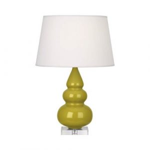 Настольная лампа Robert Abbey Triple Gourd 16" Table Lamp Citron/Lucite