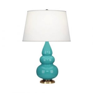 Настольная лампа Robert Abbey Triple Gourd 16" Table Lamp Egg Blue/Antique Brass