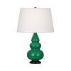Настольная лампа Robert Abbey Triple Gourd 16" Table Lamp Emerald/Bronze