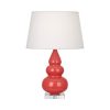 Настольная лампа Robert Abbey Triple Gourd 16" Table Lamp Melon/Lucite