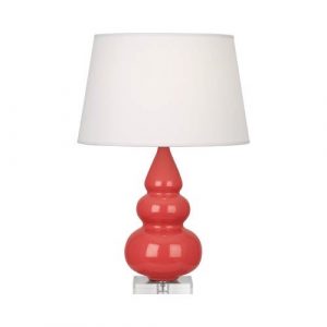 Настольная лампа Robert Abbey Triple Gourd 16" Table Lamp Melon/Lucite