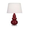 Настольная лампа Robert Abbey Triple Gourd 16" Table Lamp Oxblood/Lucite