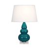Настольная лампа Robert Abbey Triple Gourd 16" Table Lamp Peacock/Lucite