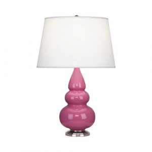 Настольная лампа Robert Abbey Triple Gourd 16" Table Lamp Pink/Antique Silver