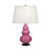 Настольная лампа Robert Abbey Triple Gourd 16" Table Lamp Pink/Bronze