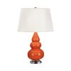 Настольная лампа Robert Abbey Triple Gourd 16" Table Lamp Pumpkin/Antique Silver