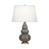 Настольная лампа Robert Abbey Triple Gourd 16" Table Lamp Smokey Taupe/Antique Brass
