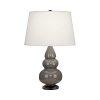 Настольная лампа Robert Abbey Triple Gourd 16" Table Lamp Smokey Taupe/Bronze
