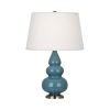 Настольная лампа Robert Abbey Triple Gourd 16" Table Lamp Steel Blue/Antique Silver