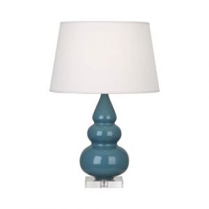 Настольная лампа Robert Abbey Triple Gourd 16" Table Lamp Steel Blue/Lucite