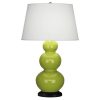 Настольная лампа Robert Abbey Triple Gourd 20" Table Lamp Apple/Bronze