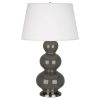 Настольная лампа Robert Abbey Triple Gourd 20" Table Lamp Ash/Antique Silver