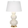 Настольная лампа Robert Abbey Triple Gourd 20" Table Lamp Bone/Antique Brass