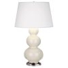 Настольная лампа Robert Abbey Triple Gourd 20" Table Lamp Bone/Antique Silver