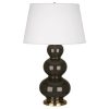 Настольная лампа Robert Abbey Triple Gourd 20" Table Lamp Brown Tea/Antique Brass