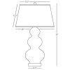 Настольная лампа Robert Abbey Triple Gourd 20" Table Lamp Brown Tea/Lucite