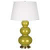 Настольная лампа Robert Abbey Triple Gourd 20" Table Lamp Citron/Antique Brass
