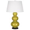 Настольная лампа Robert Abbey Triple Gourd 20" Table Lamp Citron/Bronze
