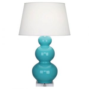 Настольная лампа Robert Abbey Triple Gourd 20" Table Lamp Egg Blue/Lucite