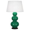 Настольная лампа Robert Abbey Triple Gourd 20" Table Lamp Emerald/Bronze