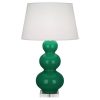 Настольная лампа Robert Abbey Triple Gourd 20" Table Lamp Emerald/Lucite