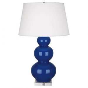 Настольная лампа Robert Abbey Triple Gourd 20" Table Lamp Marine Blue/Lucite