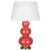 Настольная лампа Robert Abbey Triple Gourd 20" Table Lamp Melon/Antique Brass