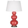 Настольная лампа Robert Abbey Triple Gourd 20" Table Lamp Melon/Antique Silver