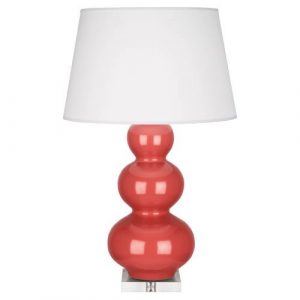 Настольная лампа Robert Abbey Triple Gourd 20" Table Lamp Melon/Lucite
