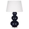 Настольная лампа Robert Abbey Triple Gourd 20" Table Lamp Midnight Blue/Lucite