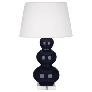 Настольная лампа Robert Abbey Triple Gourd 20" Table Lamp Midnight Blue/Lucite