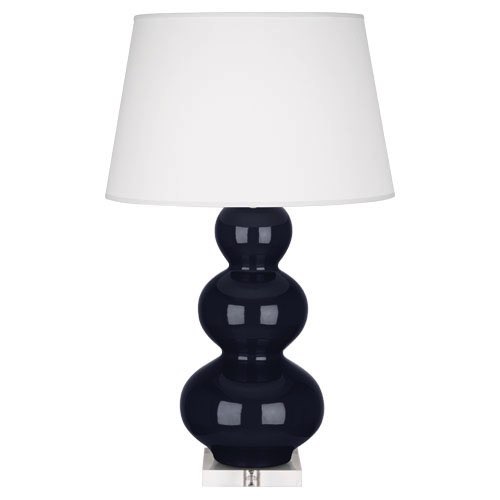 Настольная лампа Robert Abbey Triple Gourd 20" Table Lamp Midnight Blue/Lucite