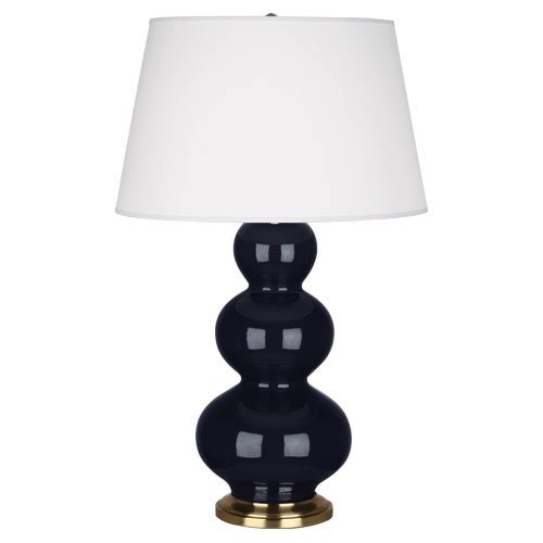 Настольная лампа Robert Abbey Triple Gourd 20" Table Lamp Midnight/Antique Brass