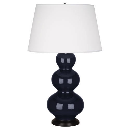 Настольная лампа Robert Abbey Triple Gourd 20" Table Lamp Midnight/Bronze