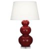 Настольная лампа Robert Abbey Triple Gourd 20" Table Lamp Oxblood/Lucite