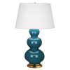 Настольная лампа Robert Abbey Triple Gourd 20" Table Lamp Peacock/Antique Brass