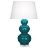 Настольная лампа Robert Abbey Triple Gourd 20" Table Lamp Peacock/Lucite