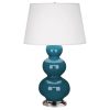 Настольная лампа Robert Abbey Triple Gourd 20" Table Lamp Peacocke/Antique Silver